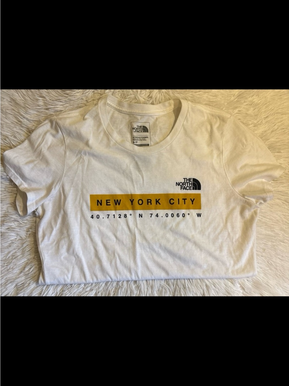The North Face Women's White New York City Graphic Tee with Yellow Accent